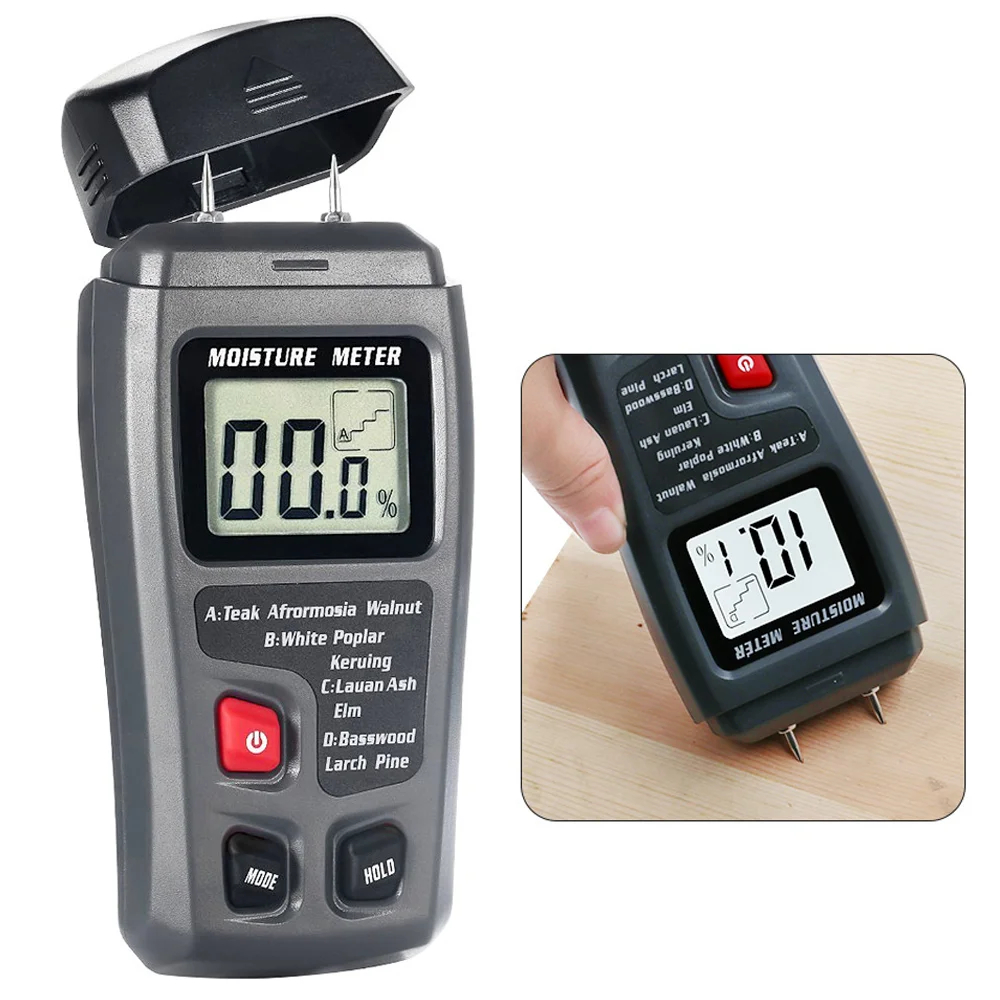 Moisture Meter Wall Wood - Higrômetro EMT10 com Display LCD Grande