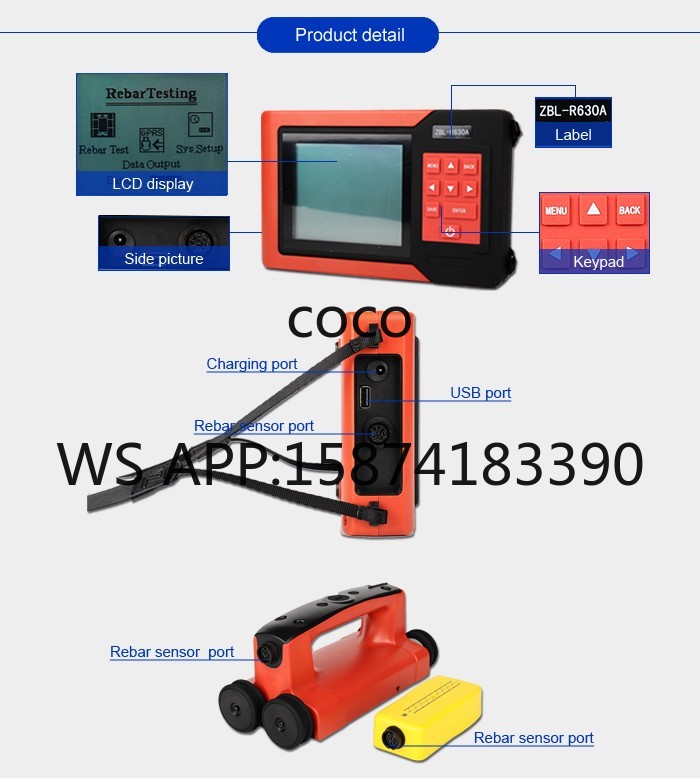 Wall Scanner For Concrete - ZBL-R630A Scanner de Vergalhões Medidor de