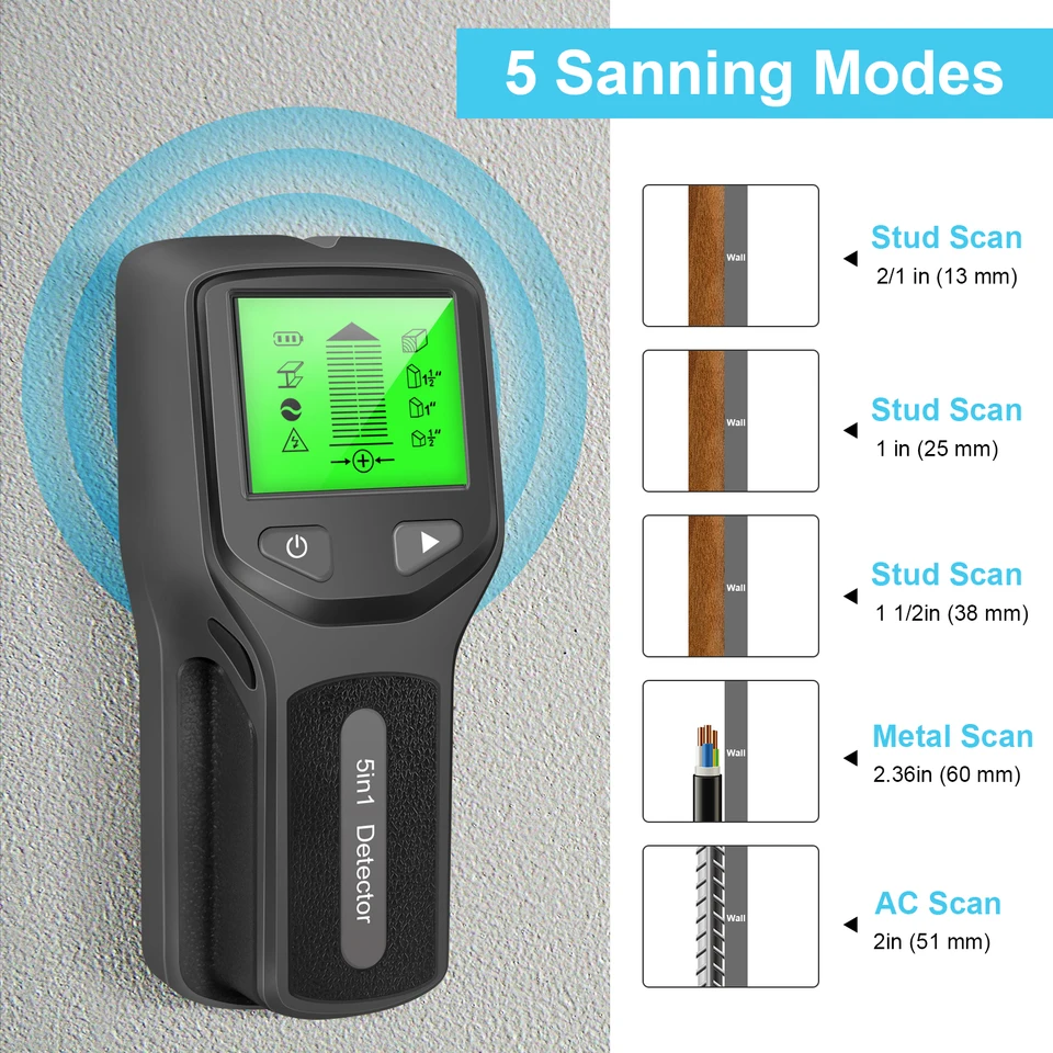 5 em 1 detector de metais medi - Stud Finder Wall Scanner 5 In 1 avaliação e preço