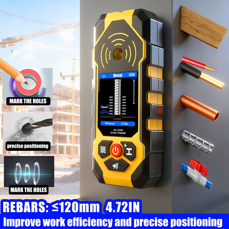 Detector de Vigas ZC-D201 4 em - Stud Finder Center Finder Edge avaliação e preço