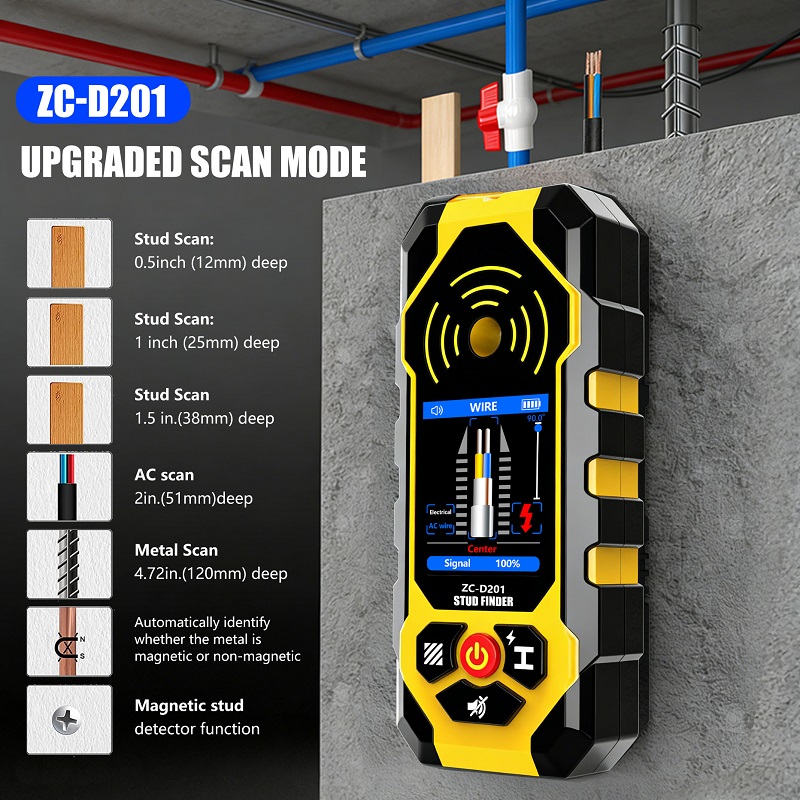 Detector de Vigas ZC-D201 4 em - Stud Finder Center Finder Edge avaliação e preço