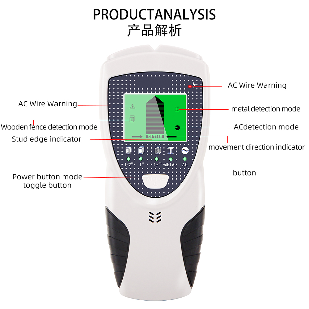 Detector de Parede Portátil 5  - Stud Finder Wall Scanner 5 In 1 avaliação e preço