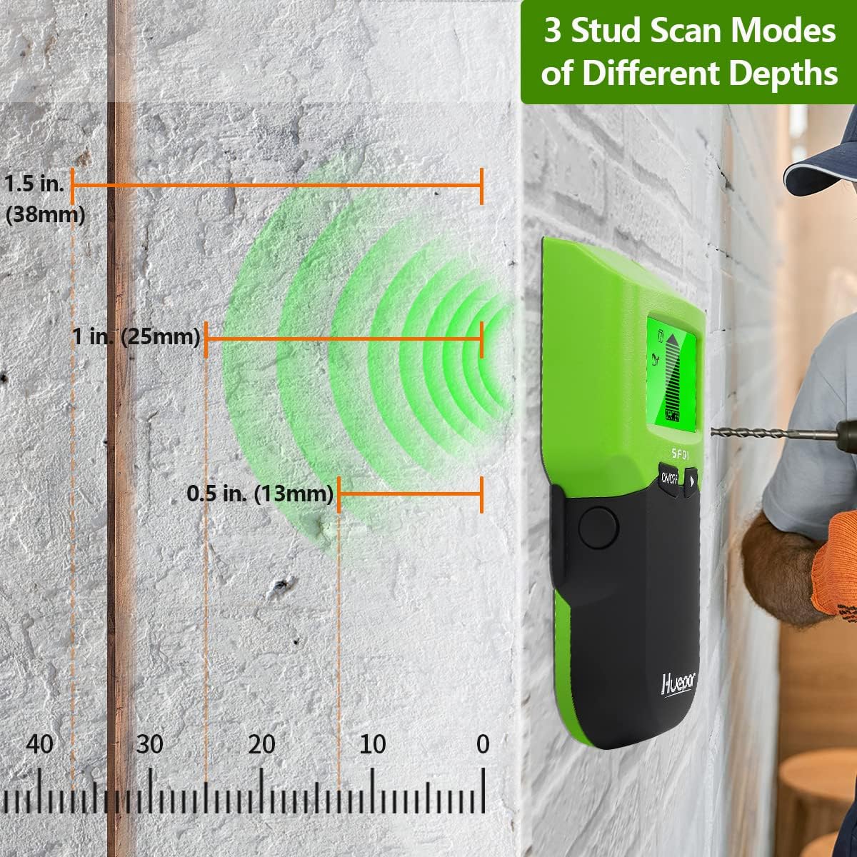 Huepar-Detector De Metal Senso - Stud Finder Wall Scanner 5 In 1 avaliação e preço