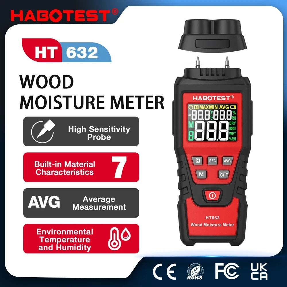 Medidor Digital de Umidade HAB - Moisture Meter Wall Wood avaliação e preço