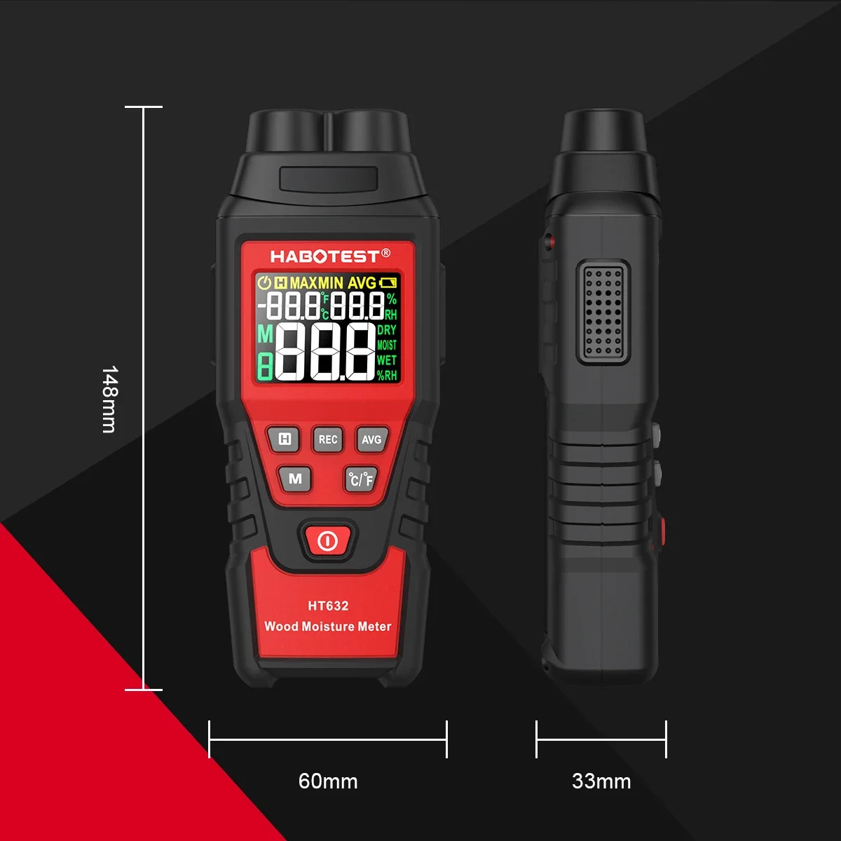 Medidor Digital de Umidade HAB - Moisture Meter Wall Wood avaliação e preço