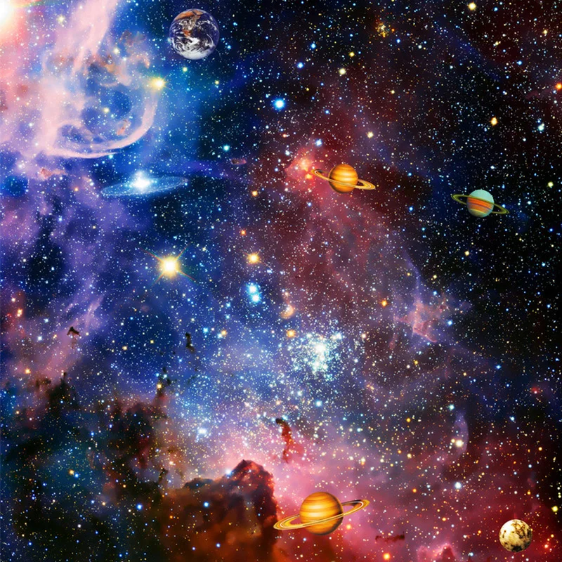 3D Cosmic Starry Sky Space Pho - Moisture Meter Wall Wood avaliação e preço