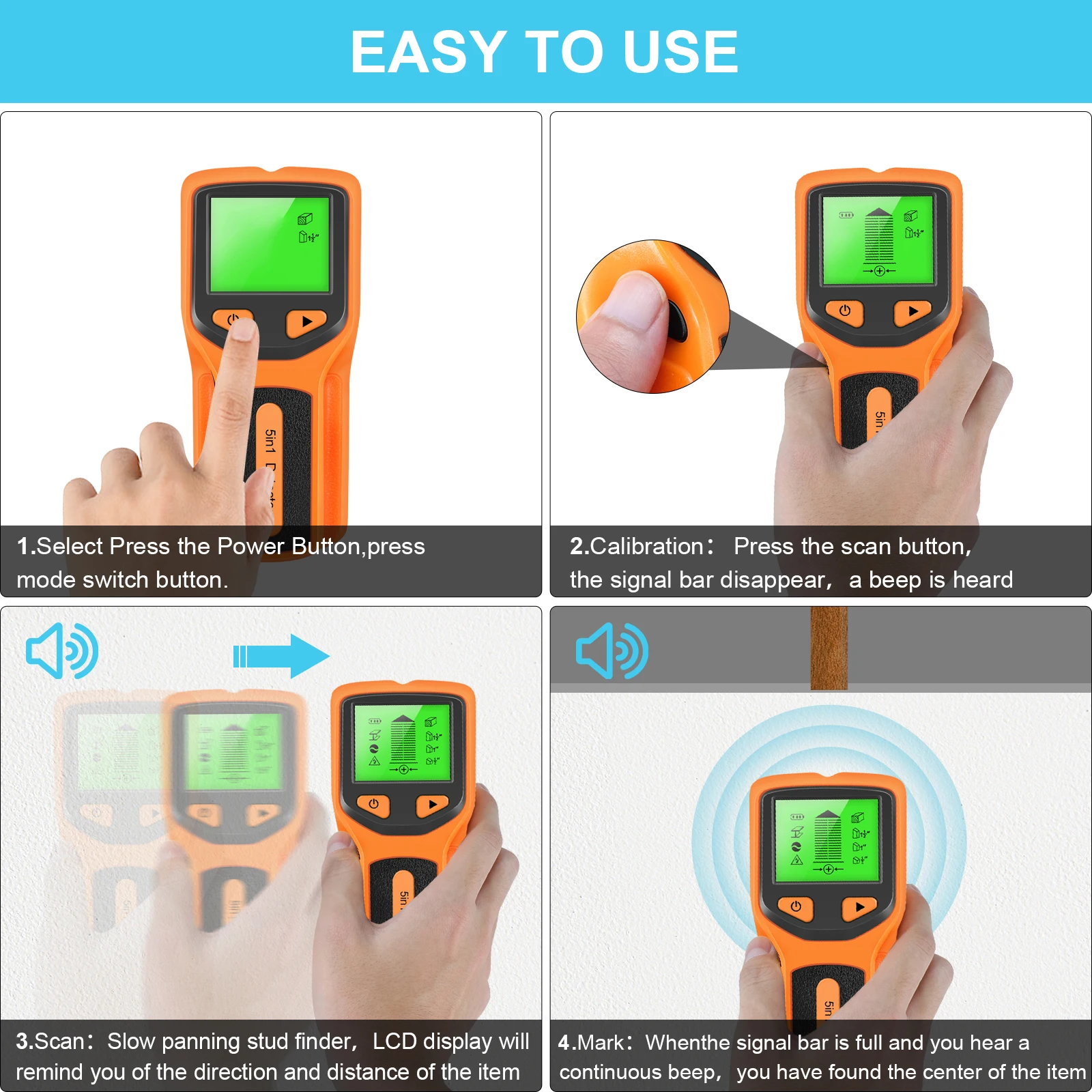 Scanner Digital de Parede Port - Stud Finder Wall Scanner 5 In 1 avaliação e preço