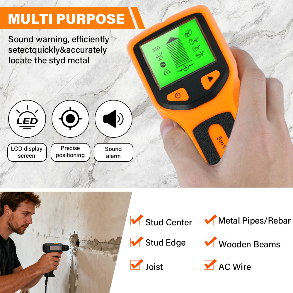 Detector Digital Portátil 5 em - Wall Scanner Rebar Detector avaliação e preço