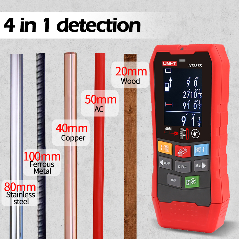UNI-T 4 em 1 detector de metai - Wall Scanner Rebar Detector avaliação e preço